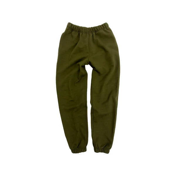 500 GSM 'Olive' French Terry Cotton Sweatpants