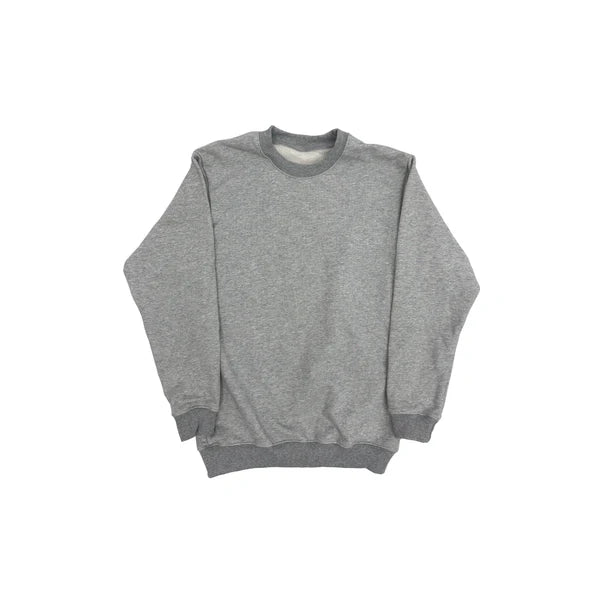 500 GSM 'Heather Grey' French Terry Cotton Crewneck