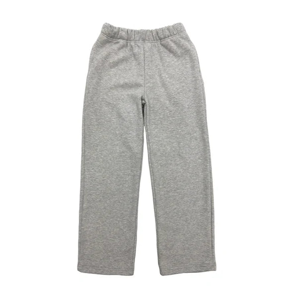 350 GSM 'Heather Grey' Extra Thick Open Bottom Fleece Sweatpants