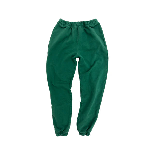 500 GSM Garment Dye 'Pine Green' French Terry Cotton Sweatpants