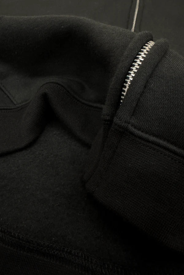 350 GSM Extra Thick "Black" Zip-Up Hoodie